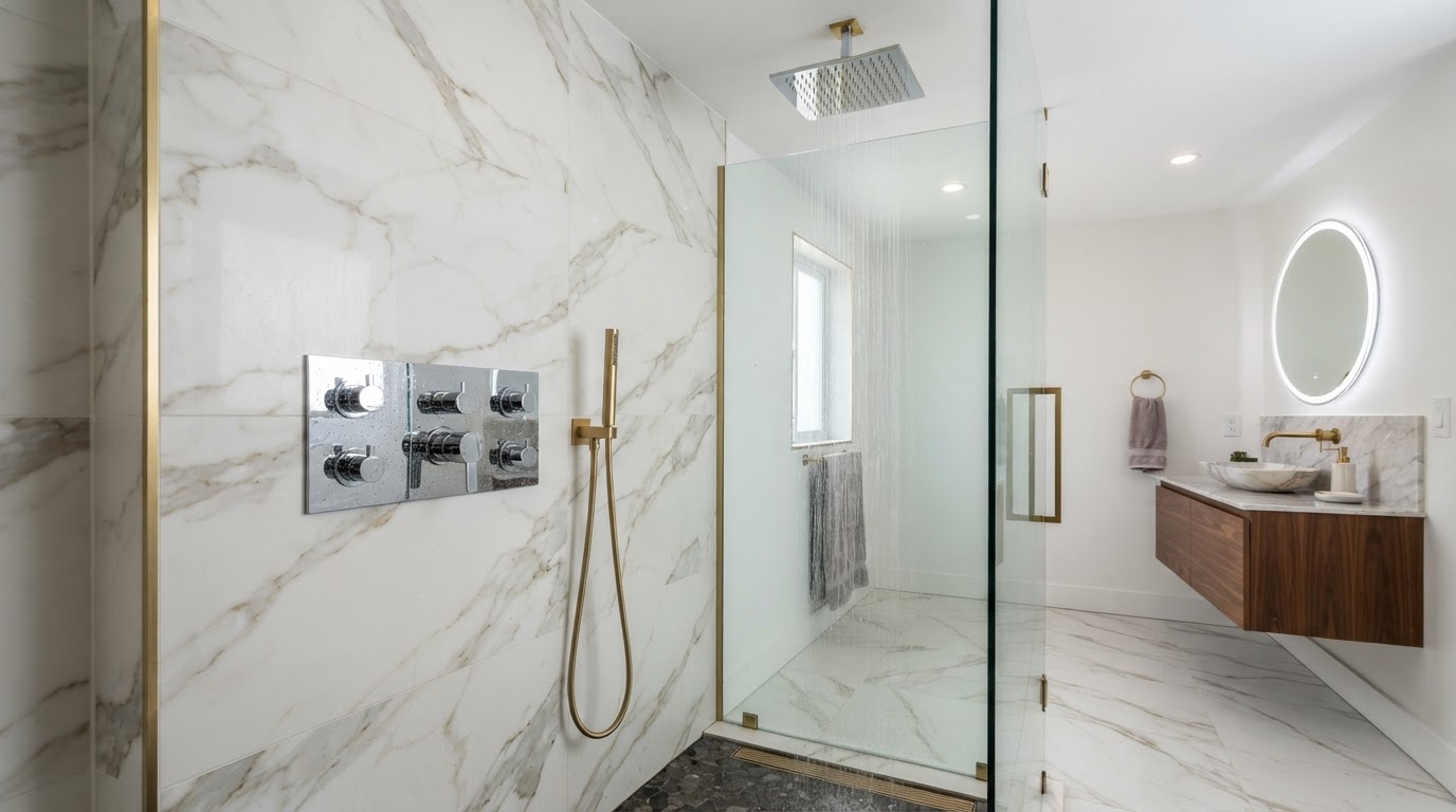 Bathroom Shower Controls Guide: Thermostatic vs. Pressure-Balancing Valves, Diverters, Volume Controls & Digital Showers (2026)
