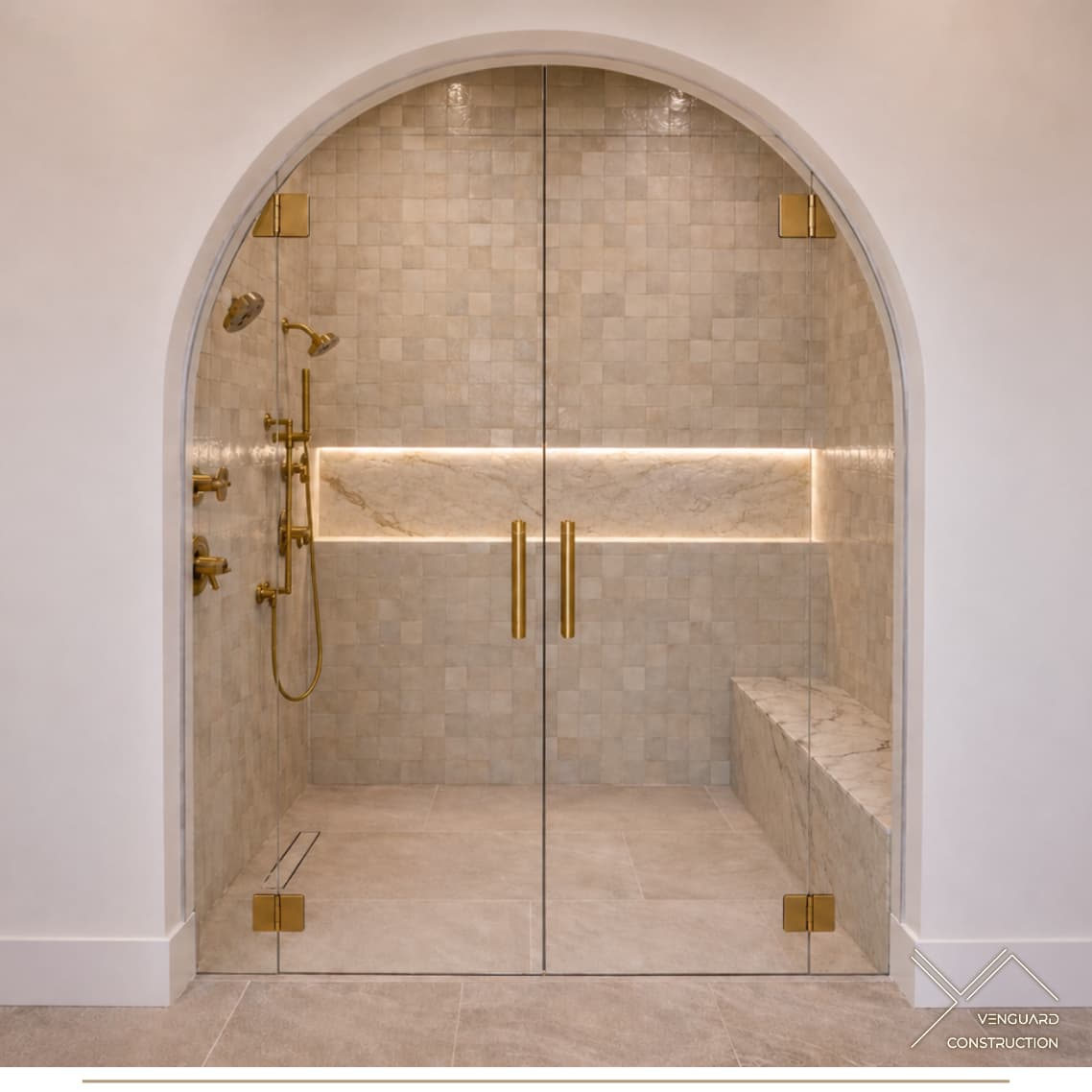 Elegant Arched Shower