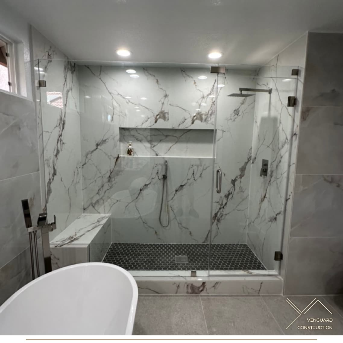 Marble Walk-in Shower