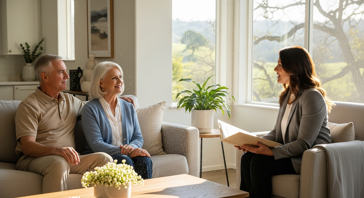 Family discussing estate planning