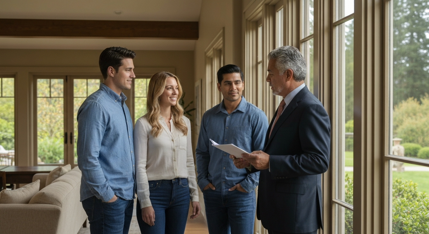 Homeowners preparing for a move with a trusted advisor