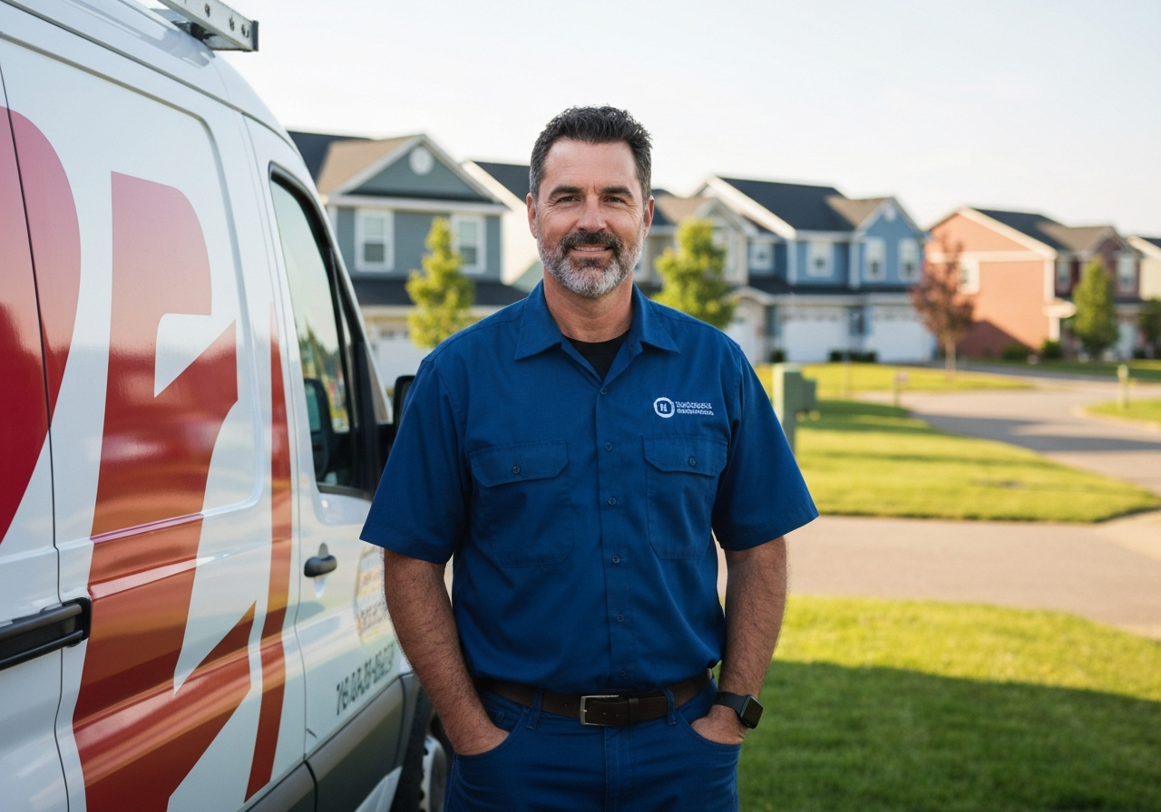 Technician by van