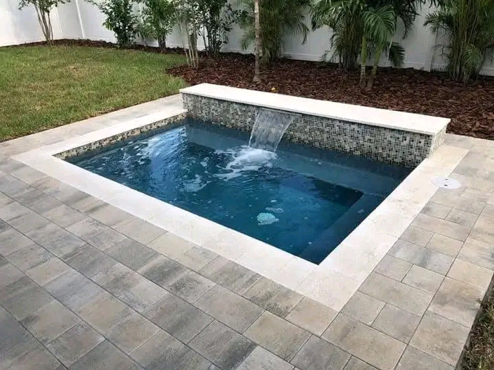 Pool with Water Cascade