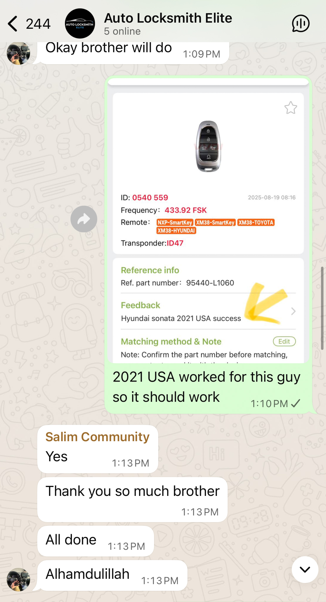 Salim Community - Hyundai Sonata 2021 success