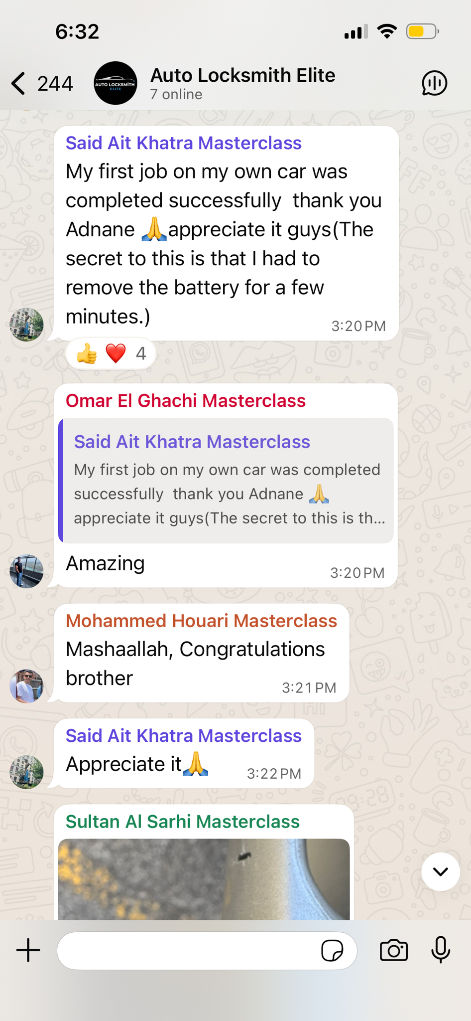Said Ait Khatra - First job completed successfully