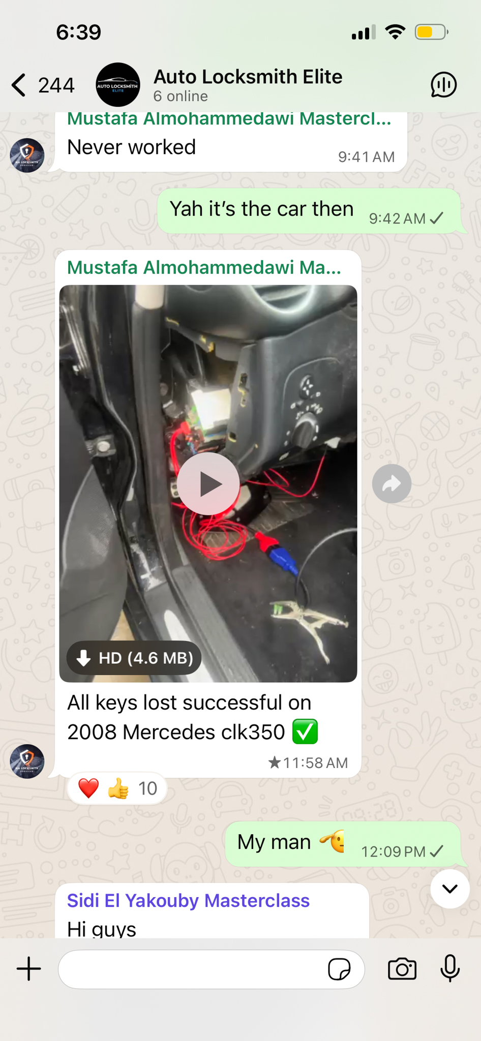 Said Ait Khatra - First job on own car completed successfully
