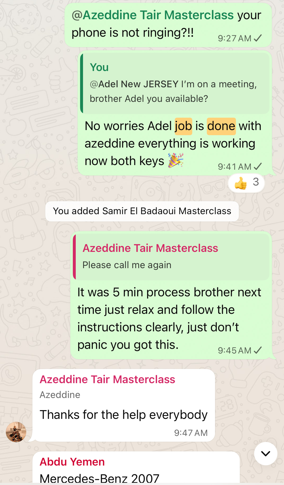 Azeddine Tair - Job done with help
