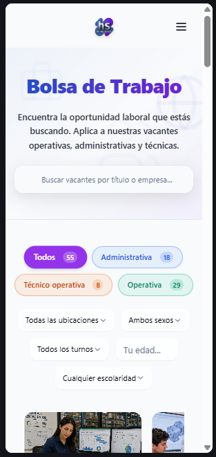 Bolsa de Trabajo en smartphone