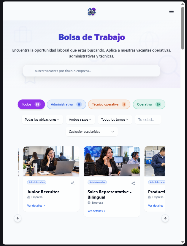 Bolsa de Trabajo en computadora