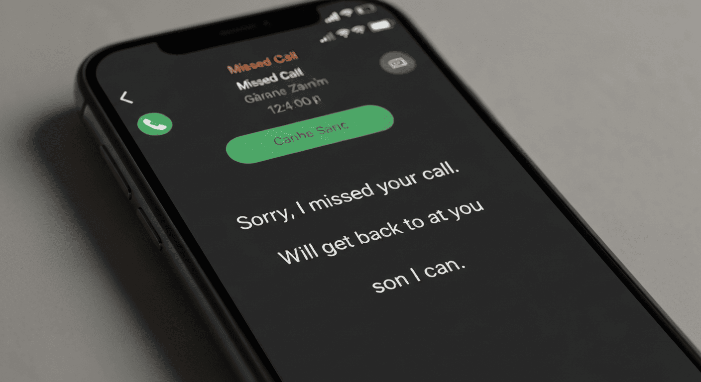 Missed-Call Text Back