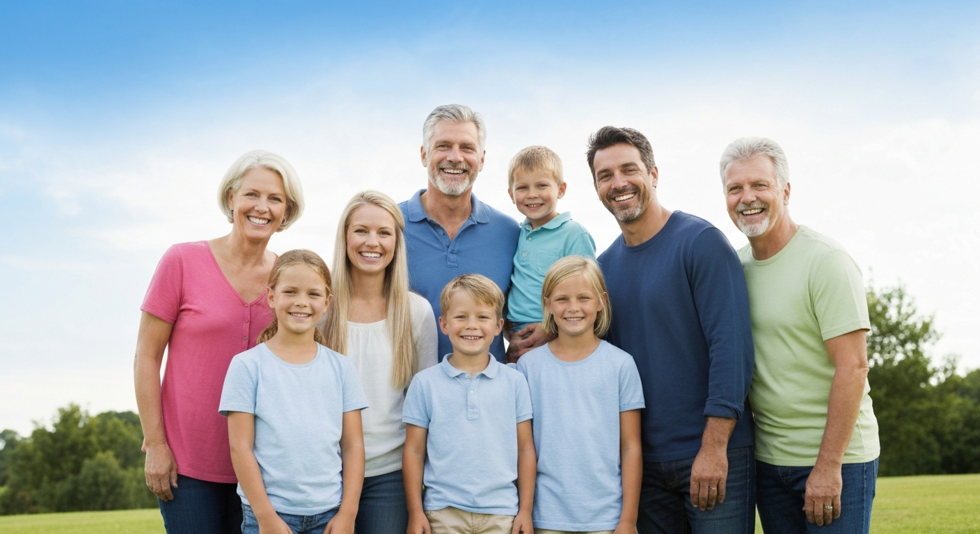 Happy family protected by True Blue Life Insurance