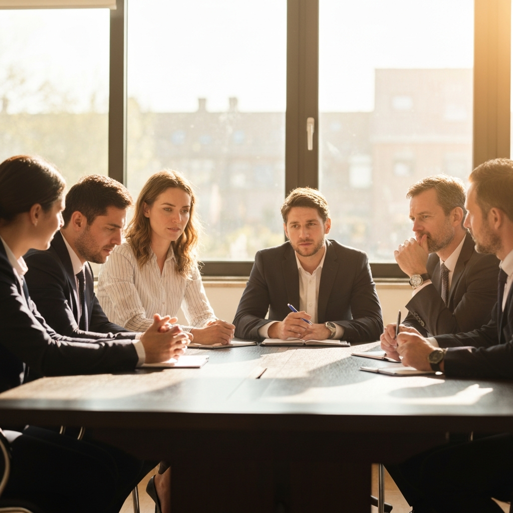 Professional reviewing documents for EB-1A visa