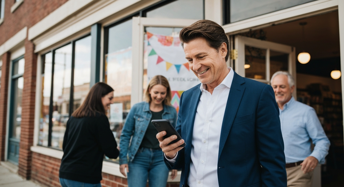 Successful local business owner reaping the rewards of elite Providence SEO Services.