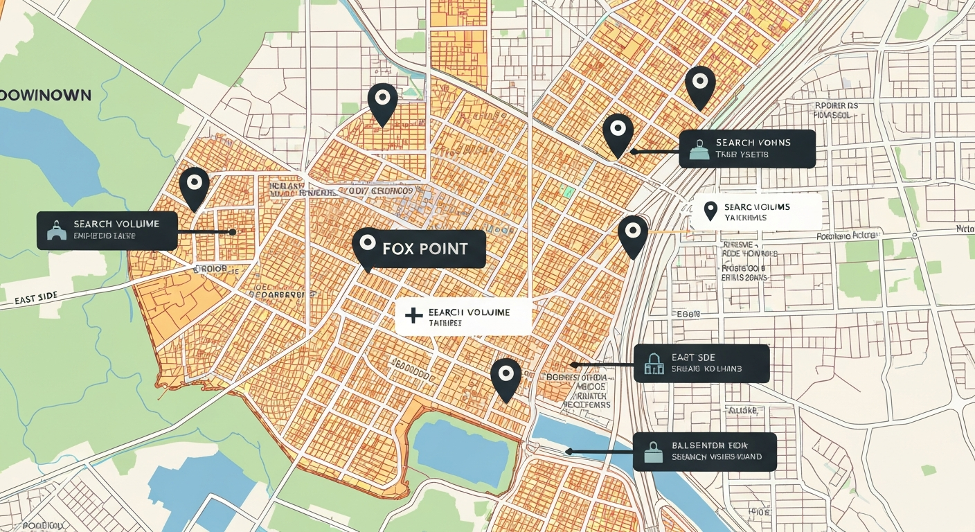 Map showing how a targeted Providence SEO optimization service segments local search intent.
