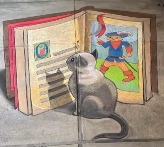 A Cat Reading