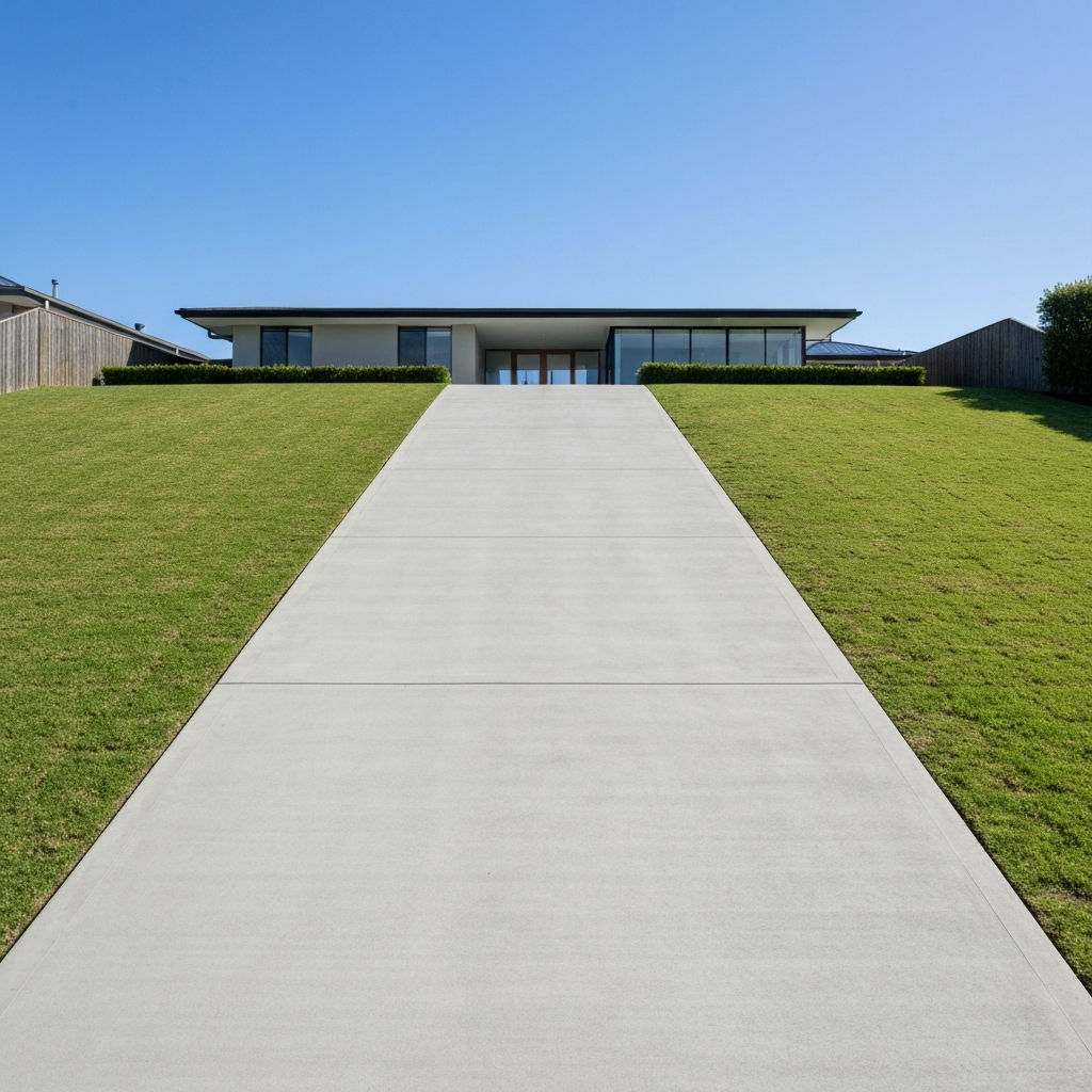 Preview of a concrete driveway for colour sealing visualisation