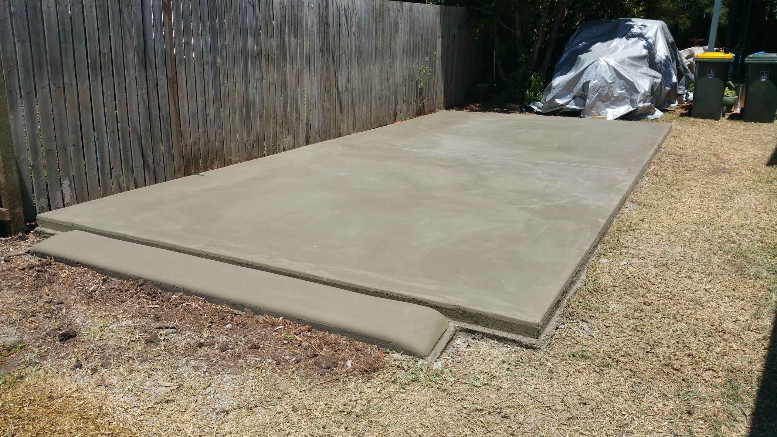 Concrete shed slab reinforced North Brisbane — shed base with steel mesh Brisbane north