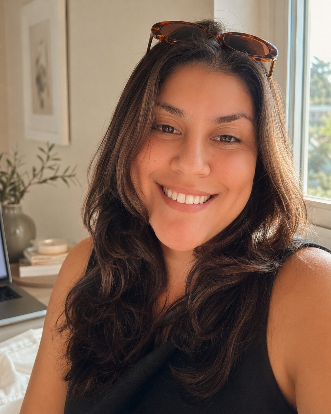 Molly Garcia, founder of Busy Mom Socials, looking confident and approachable