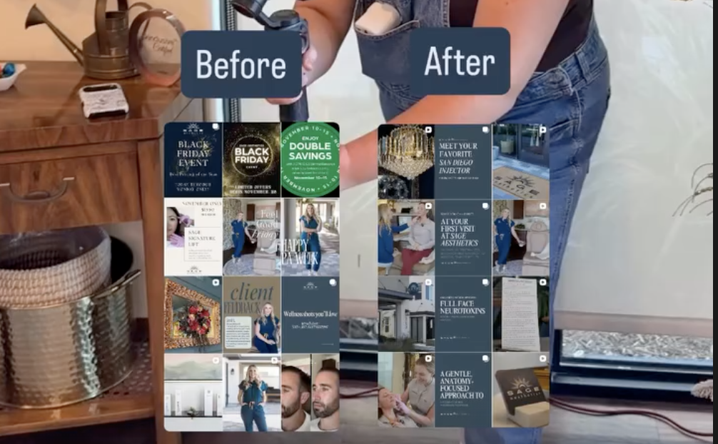 Sage Aesthetics client Instagram profile showing content created by Busy Mom Socials