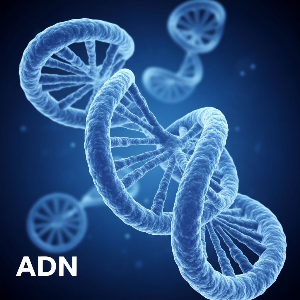 Estructura del ADN representando el código de la vida