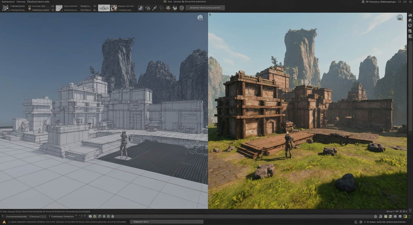 Proceso de construcción de un escenario virtual