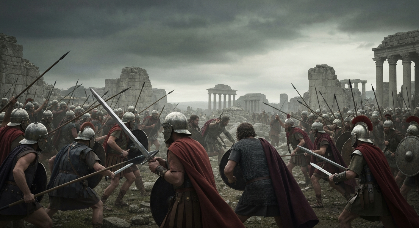 Invasiones bárbaras durante la caída del Imperio Romano
