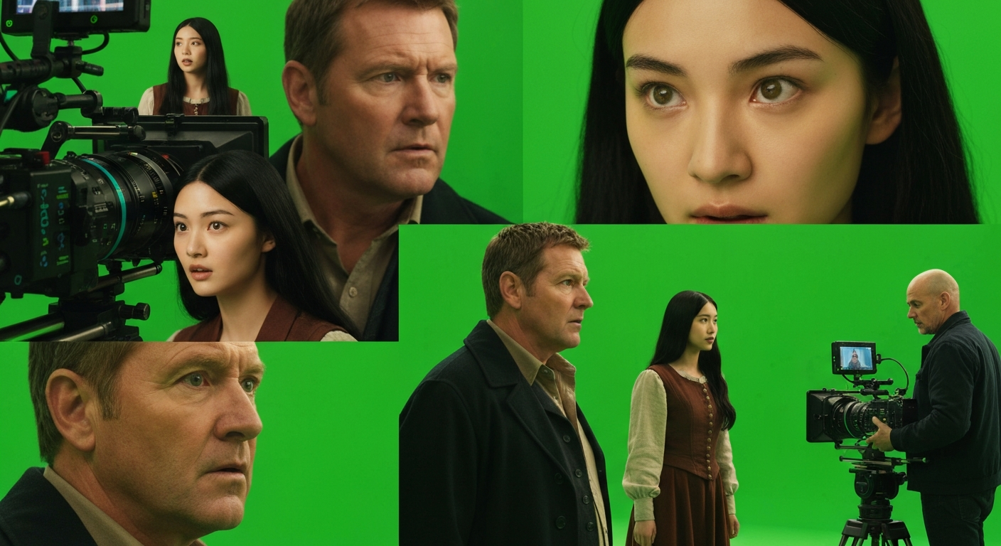 Grabación de película utilizando tecnología de pantalla verde