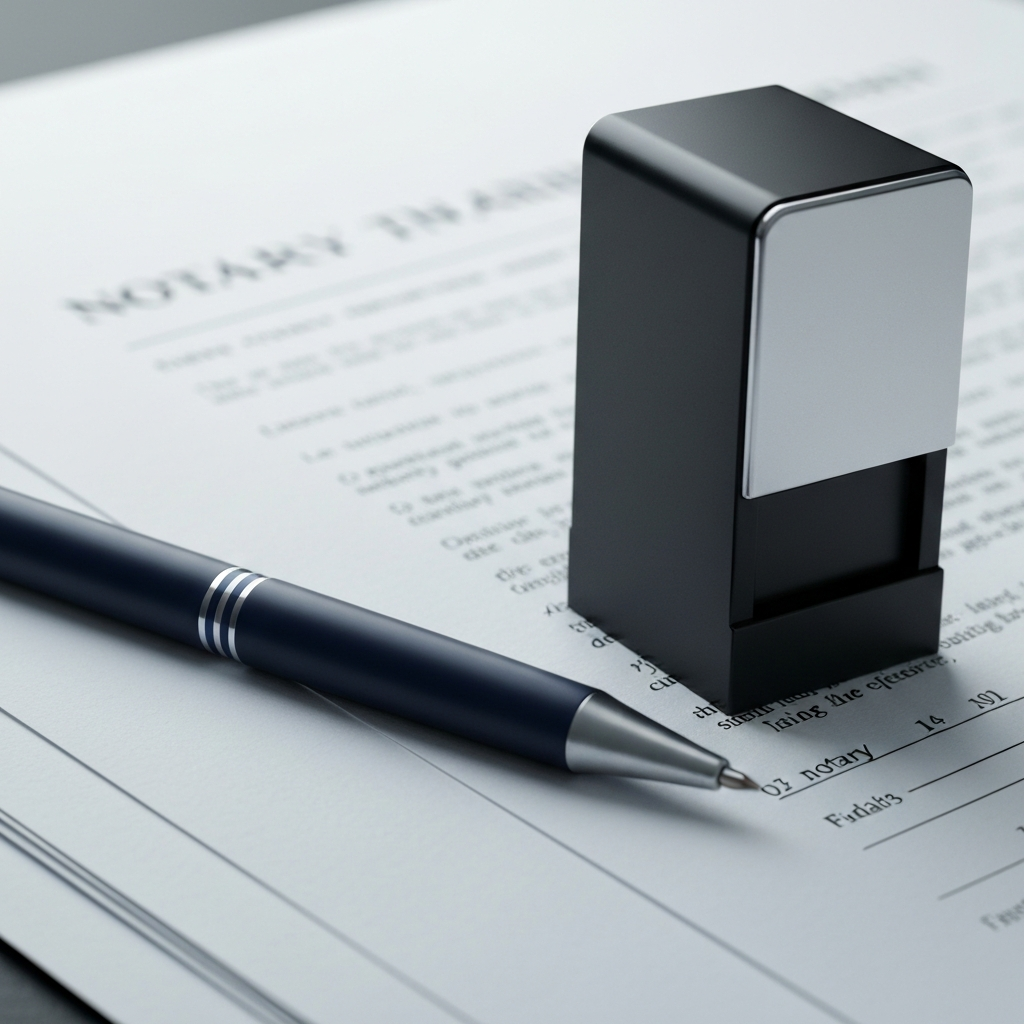 Notary Stamp and Paperwork