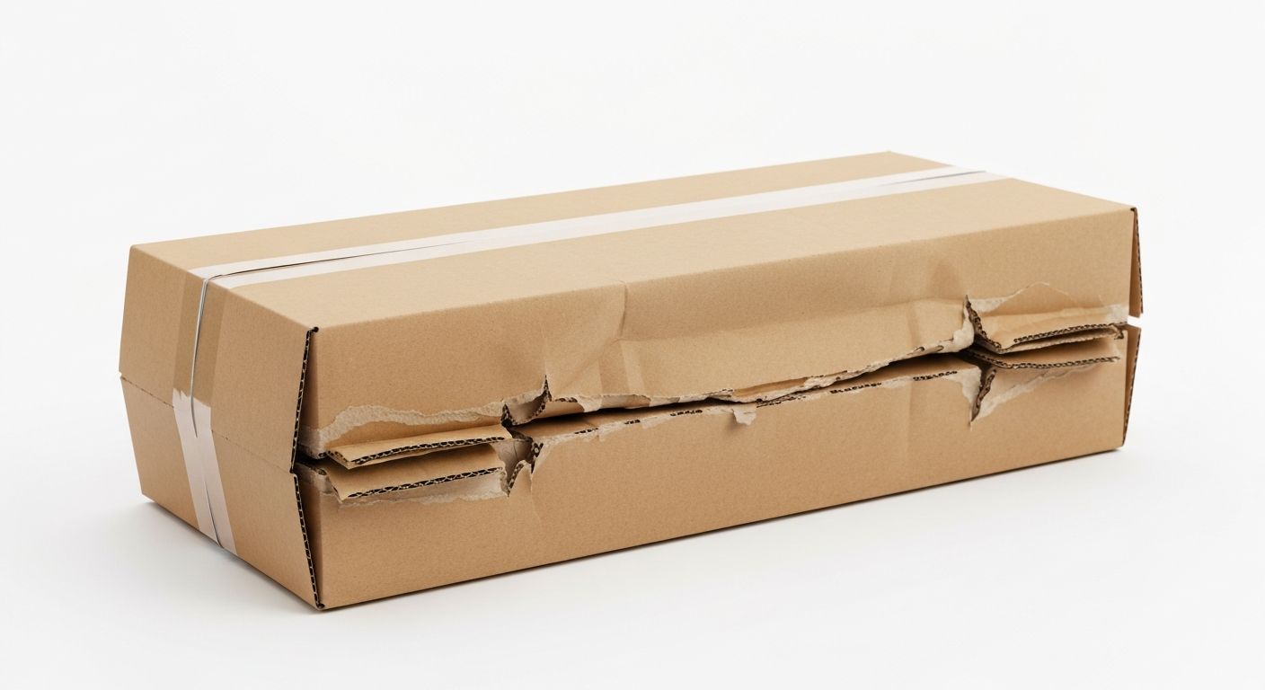 Damaged shipping box