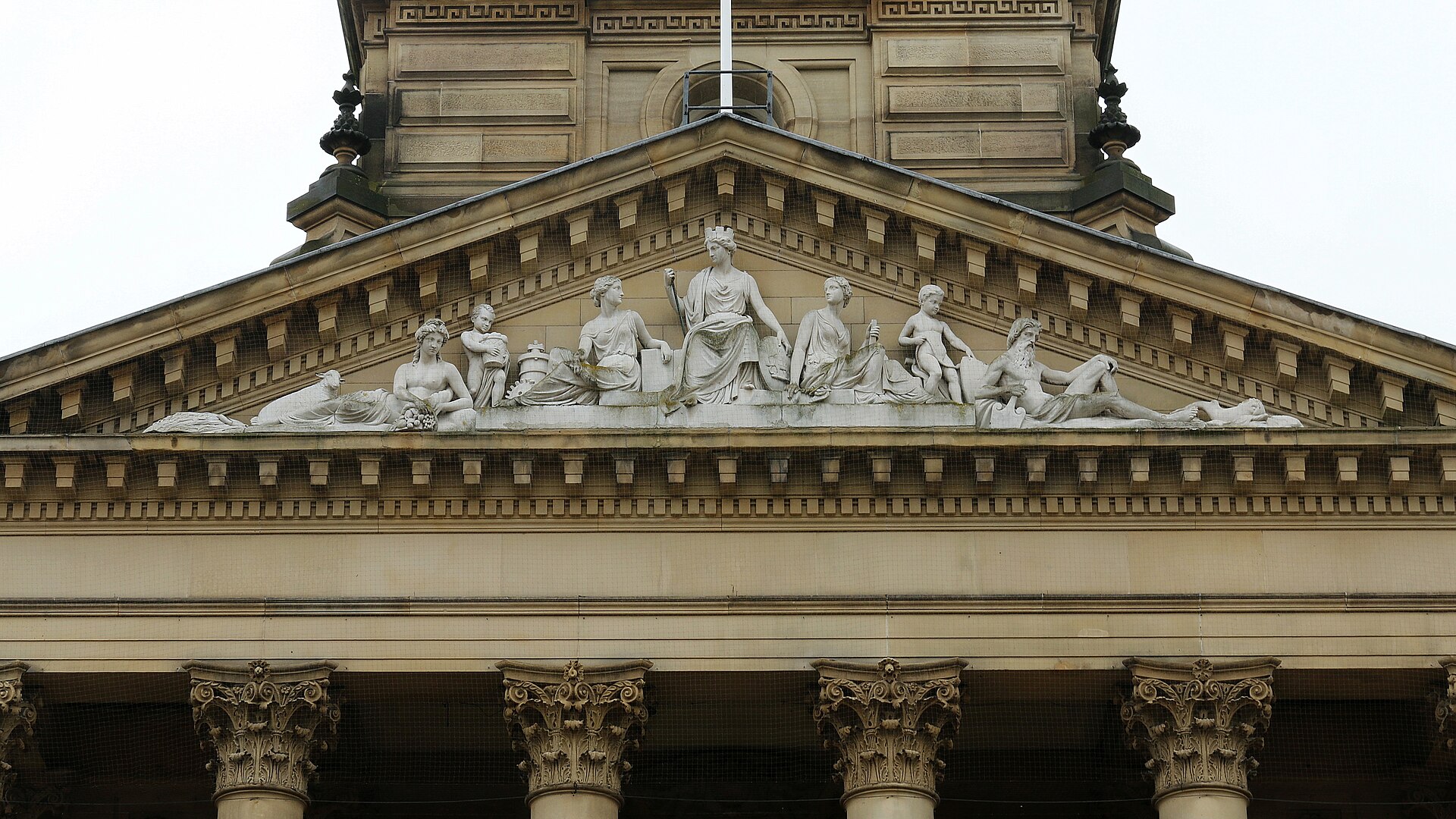 Bolton Town Hall and Victoria Square