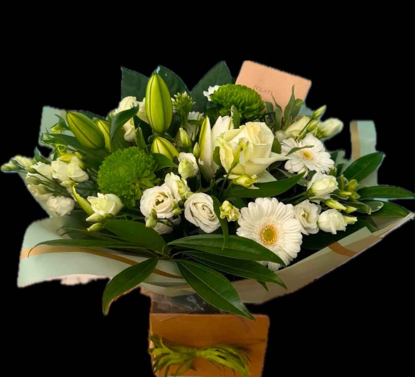 Luxury Sympathy Bouquet — elegant creams and greens