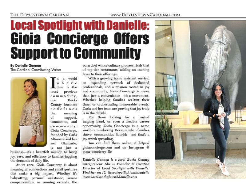 Gioia Concierge Offers Support to the Community