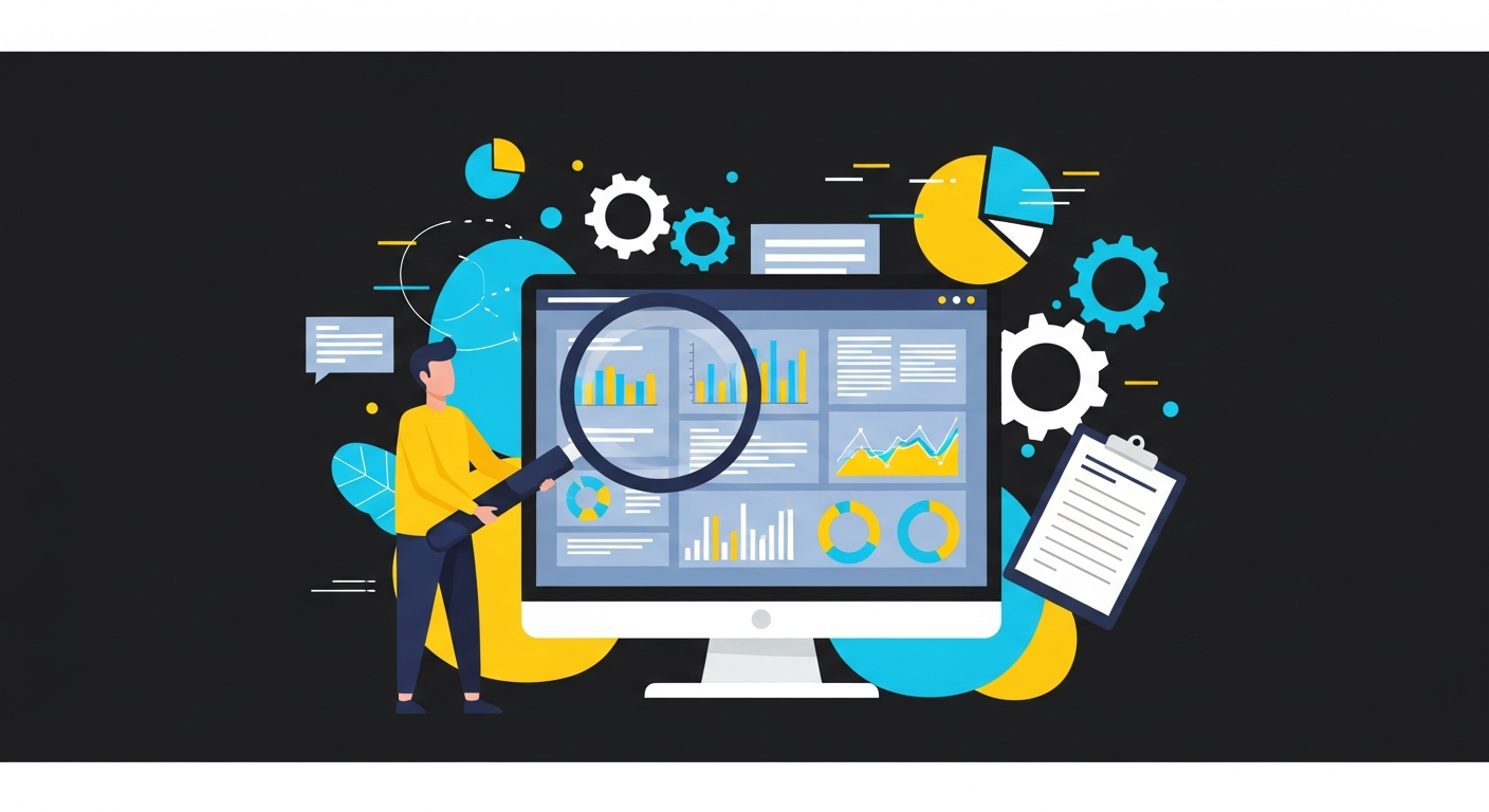 Illustration of data analysis and business growth