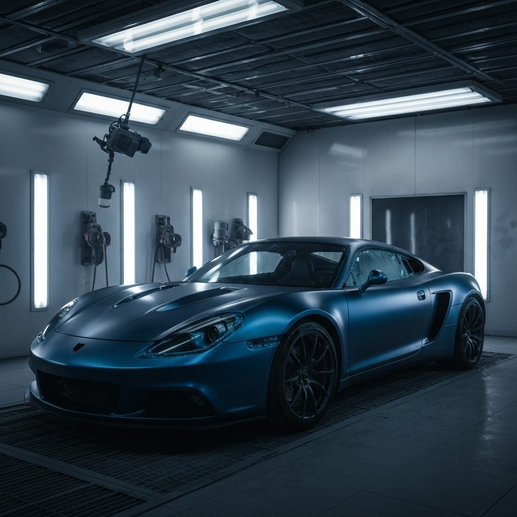 Auto painting process in a spray booth