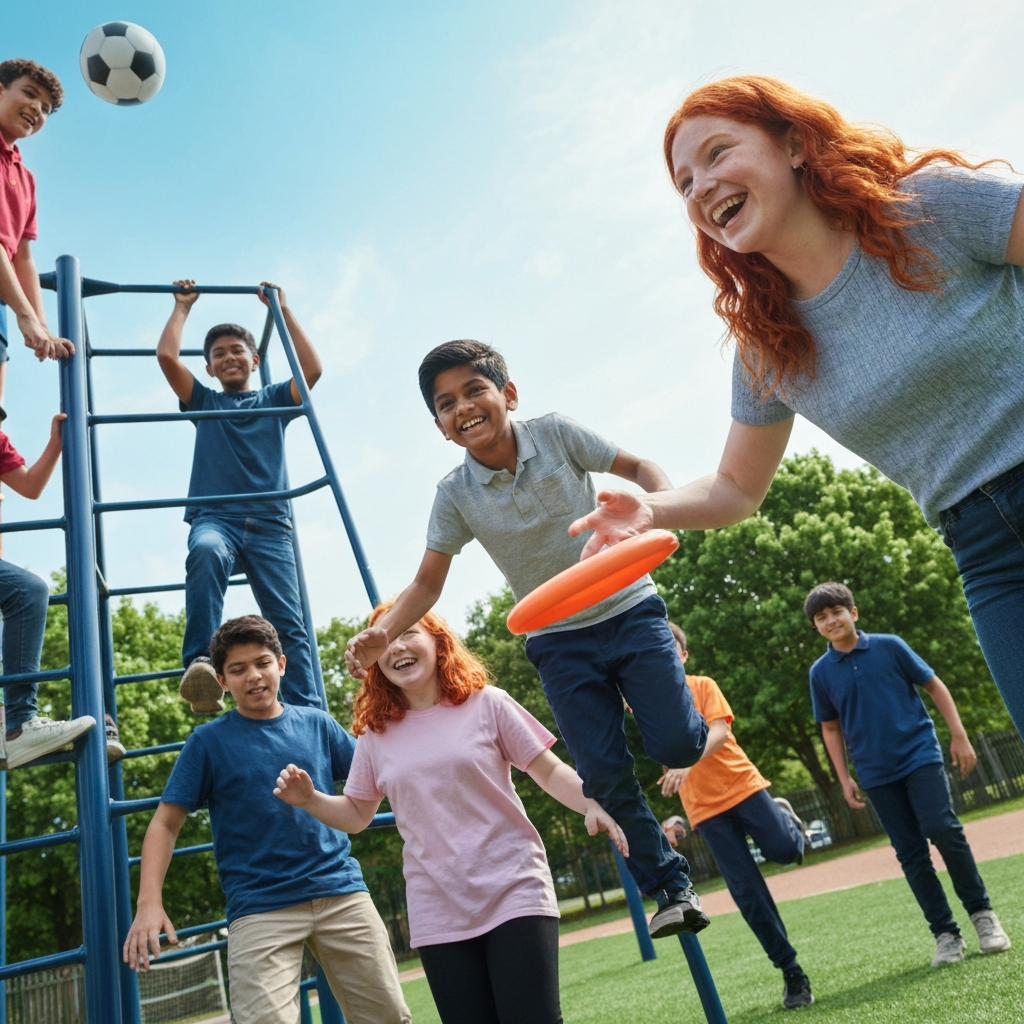 Students in fun activities