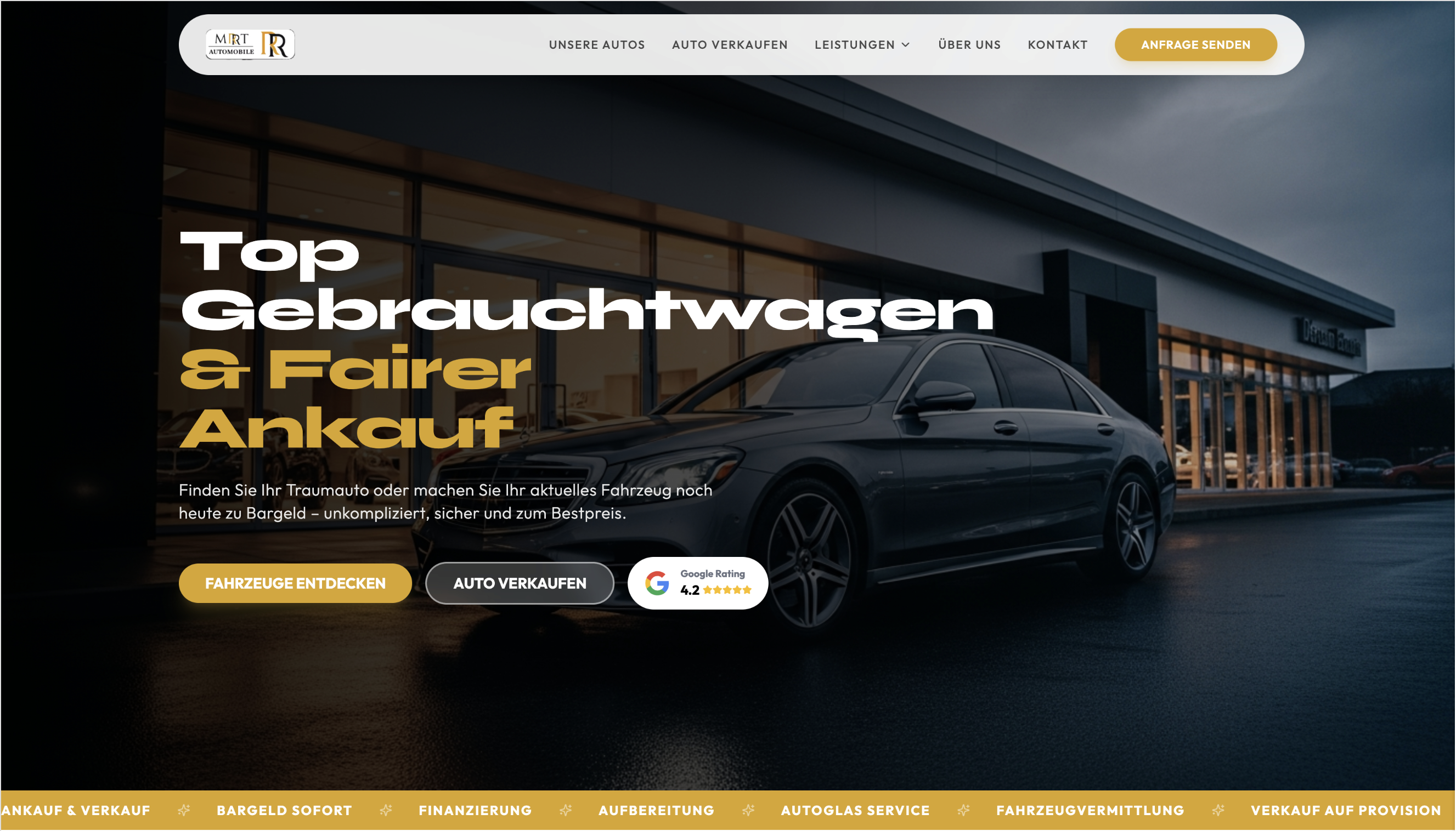 MRT Automobile Website Preview