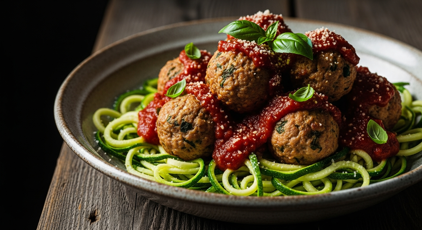 Turkey Meatballs with Zucchini Noodles