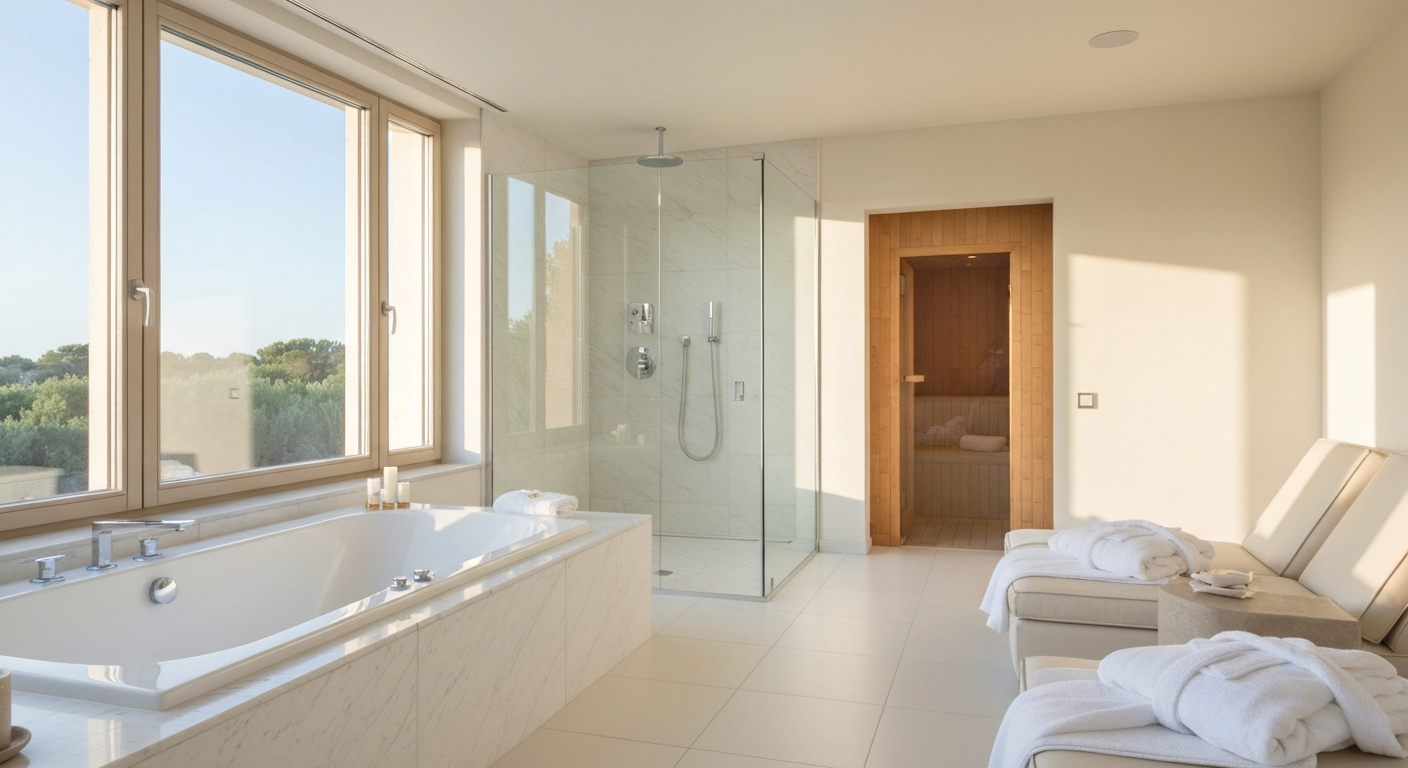 Luxurious spa and bathroom