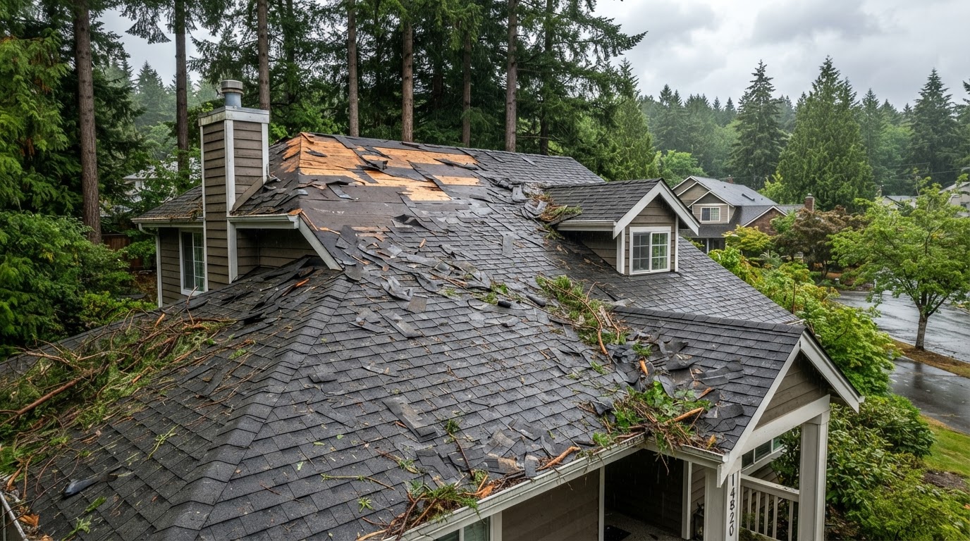 What to do after a windstorm damages your roof - Expert roofing advice for Pacific Northwest homeowners