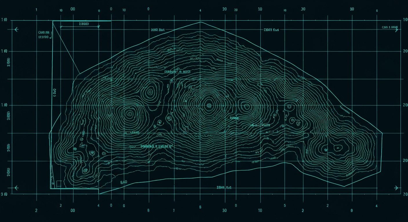 2D CAD Topographic Plan