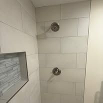 Custom tile shower remodel in Woodbury, MN by High Quality Plumbing