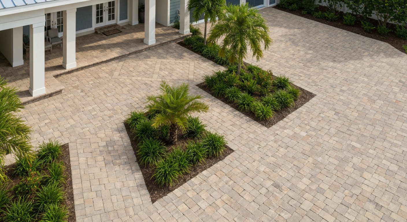 Paver patio and walkway installation