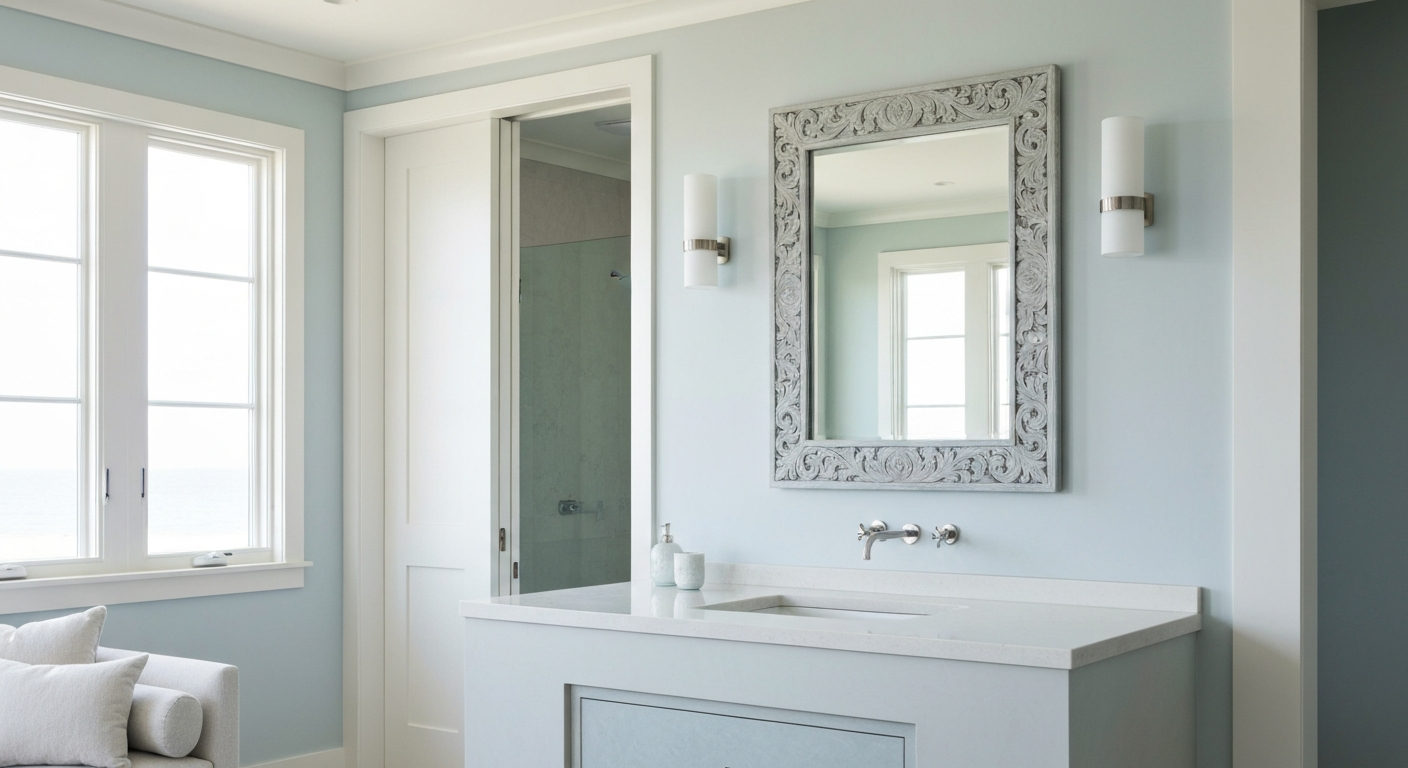 Polished interior with glass and mirror details
