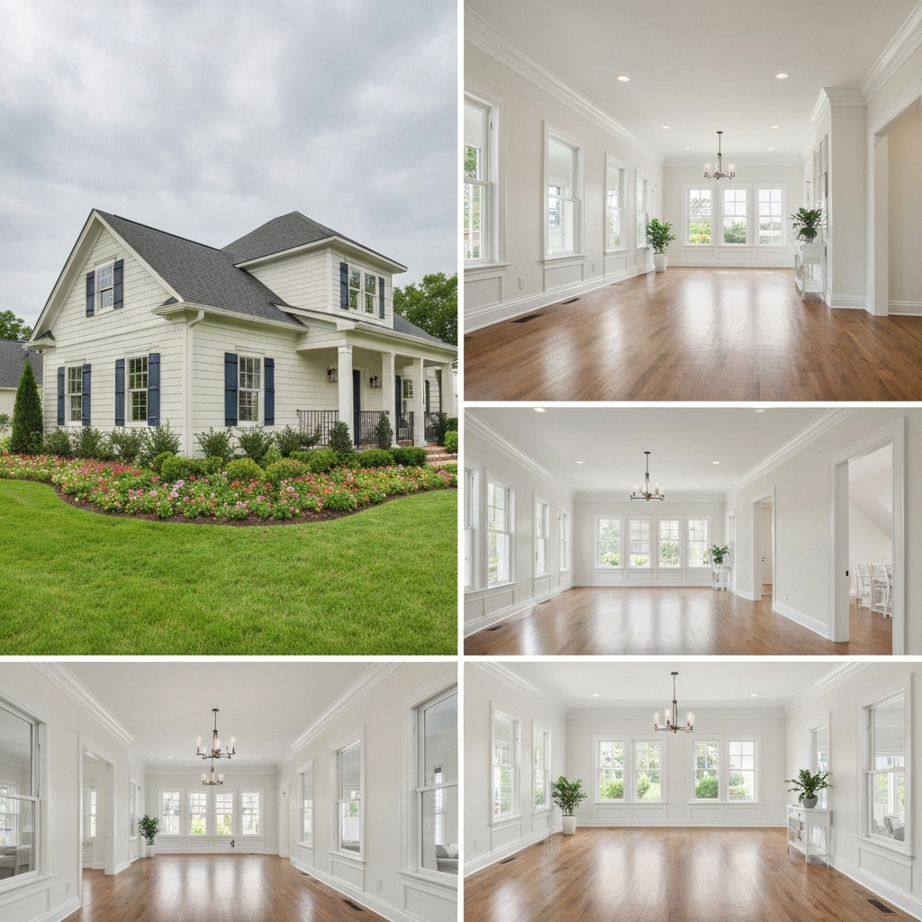 Beautifully painted house exterior and interior