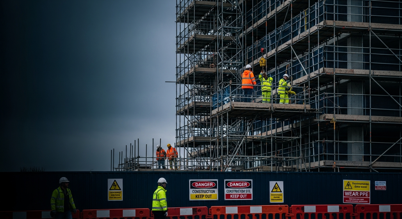 Construction site workers
