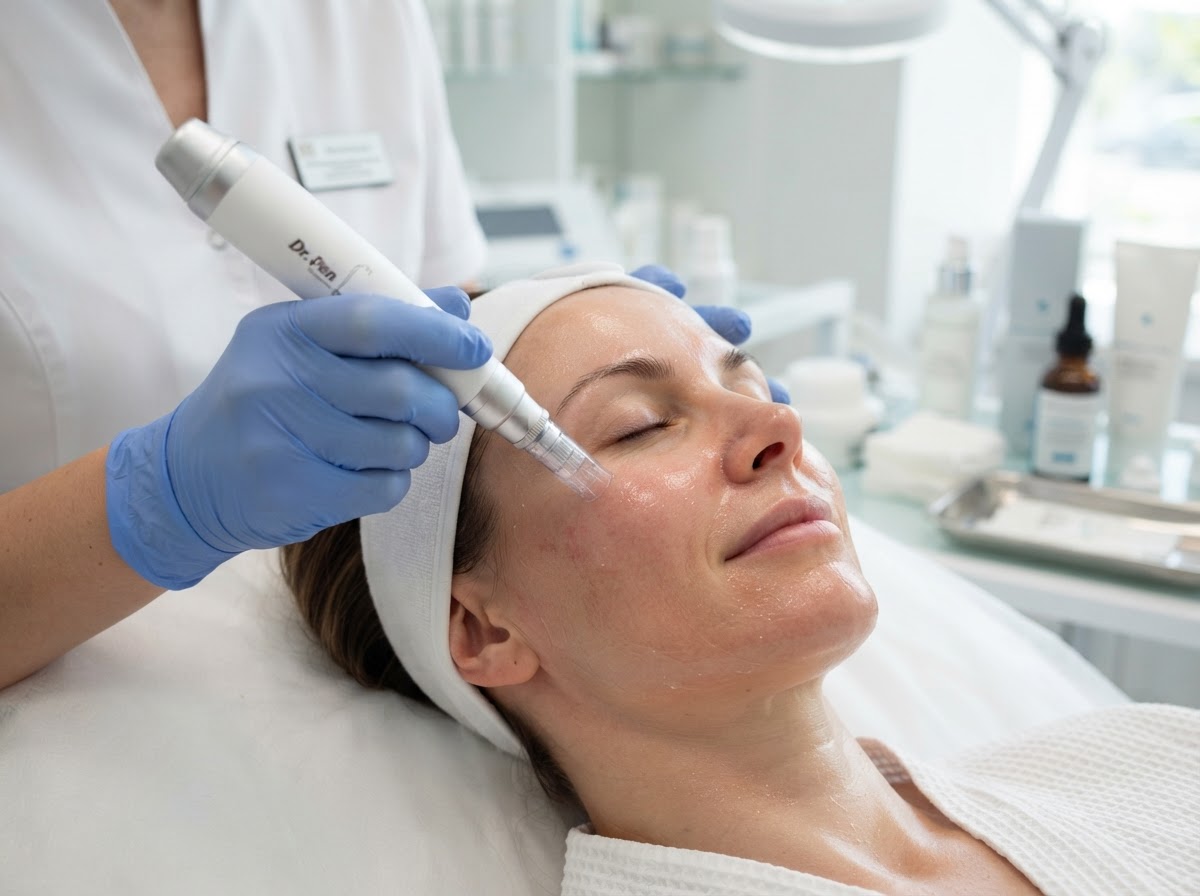 Microneedling treatment at Lumière Med Spa