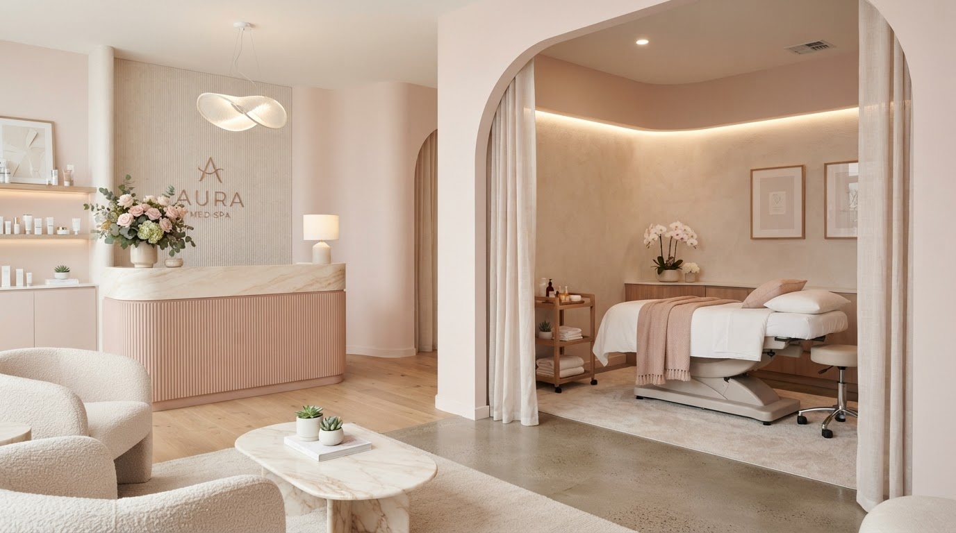 Lumière Med Spa serene treatment room interior