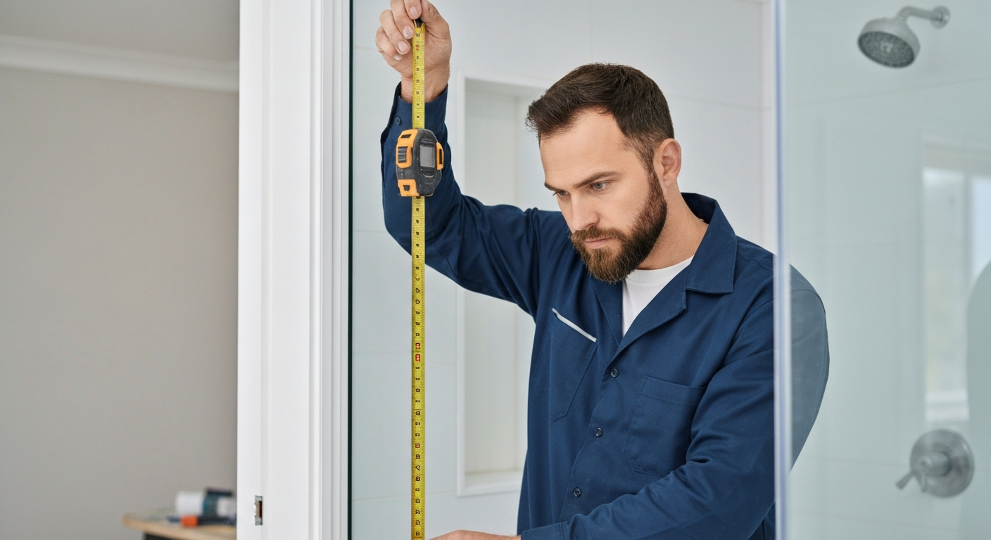 Installer measuring glass