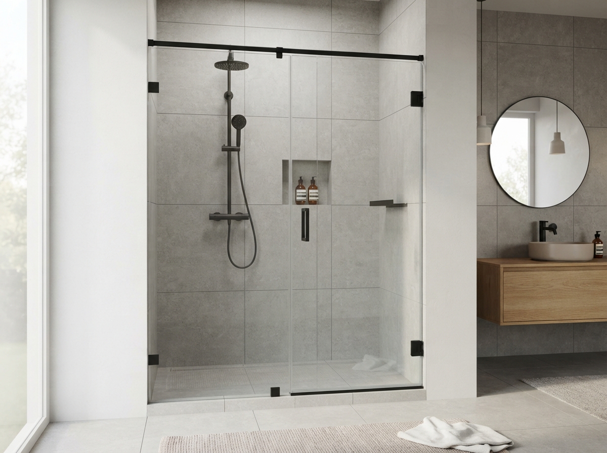 Frameless Inline Shower