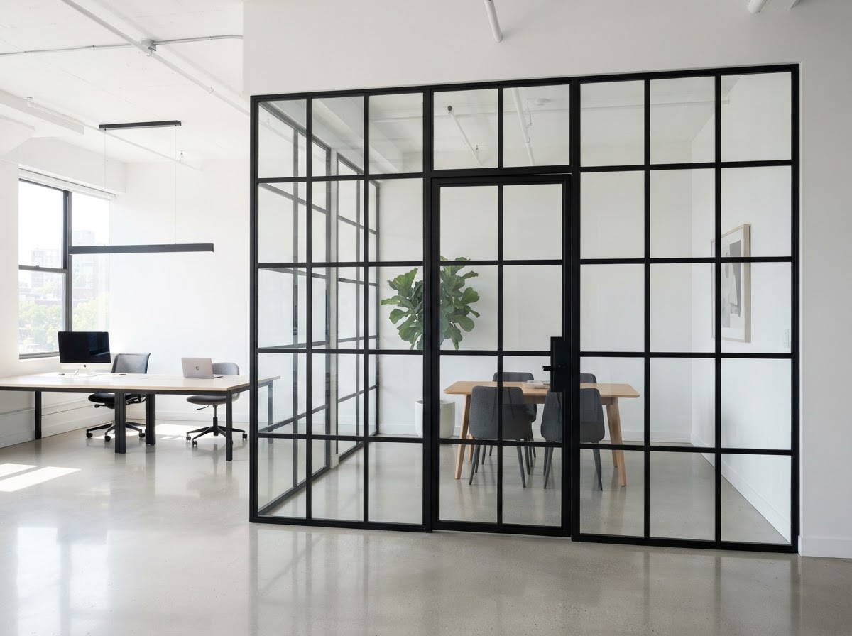 Black Grid Feature Wall